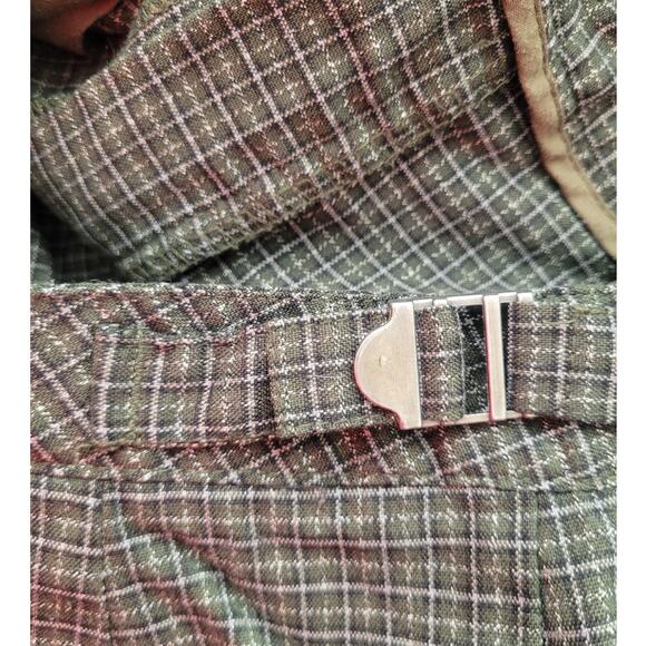 John Galt Plaid Wide Leg Trouser Pants Size S Dark Green Preppy Academia - Picture 4 of 9